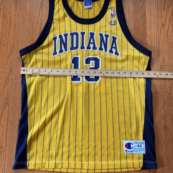 Vintage Marc Jackson Indiana Pacers Gold Champion Jersey size 44 - Picture 6 of 8